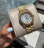 Rolex Datejust Replica with Diamond Bezel 316L Steel 31mm Women Watch